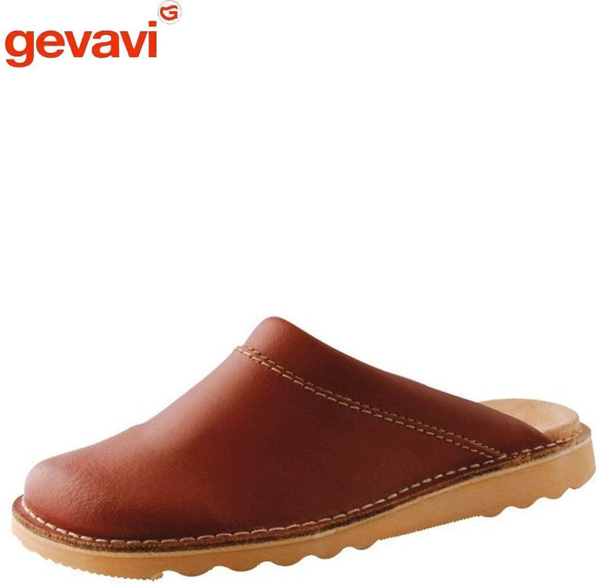 Leren muil Gevavi bruin - cognac - 43