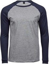 Tee Jays TJ5072 T-shirt de baseball - Chiné, Marine - M