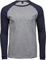 Tee Jays TJ5072 Baseball Tee - Heather, Navy - M