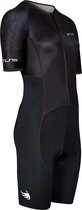 BTTLNS trisuit - triathlon pak - PRO Aero trisuit - trisuit korte mouw dames - langeafstand triathlon - Nemean 1.0 - zwart - XL