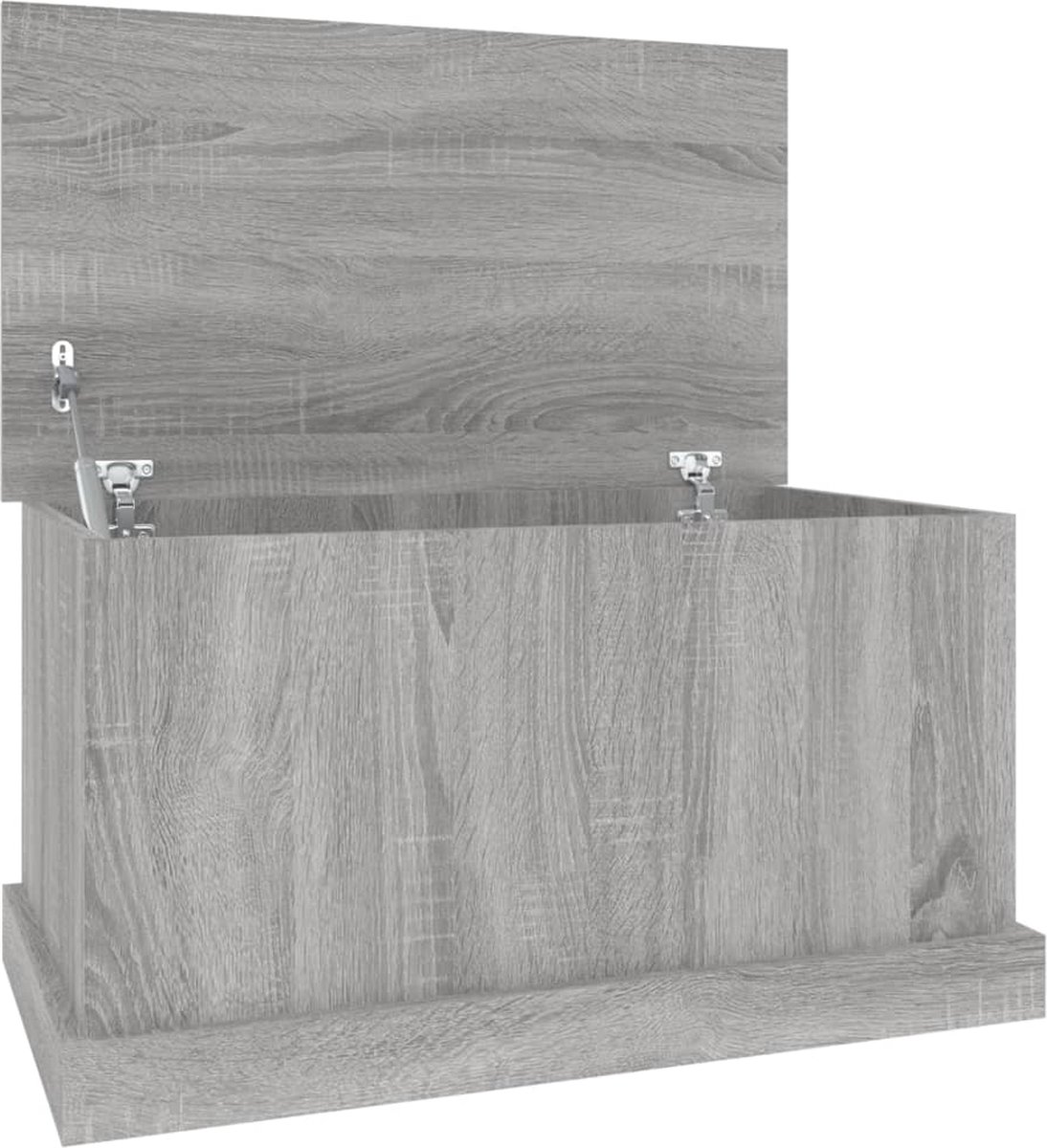 vidaXL - Opbergbox - 70x40x38 - cm - bewerkt - hout - grijs - sonoma - eikenkleurig