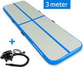 b'AirTrack Pro - Turnmat | 3 meter | Gymnastiek | Fitness mat | Waterproof | Opblaasbaar | INCL. 600W elektrische pomp en accessoires'