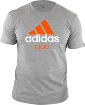 adidas Community T-Shirt Grijs/Oranje Judo Maat S