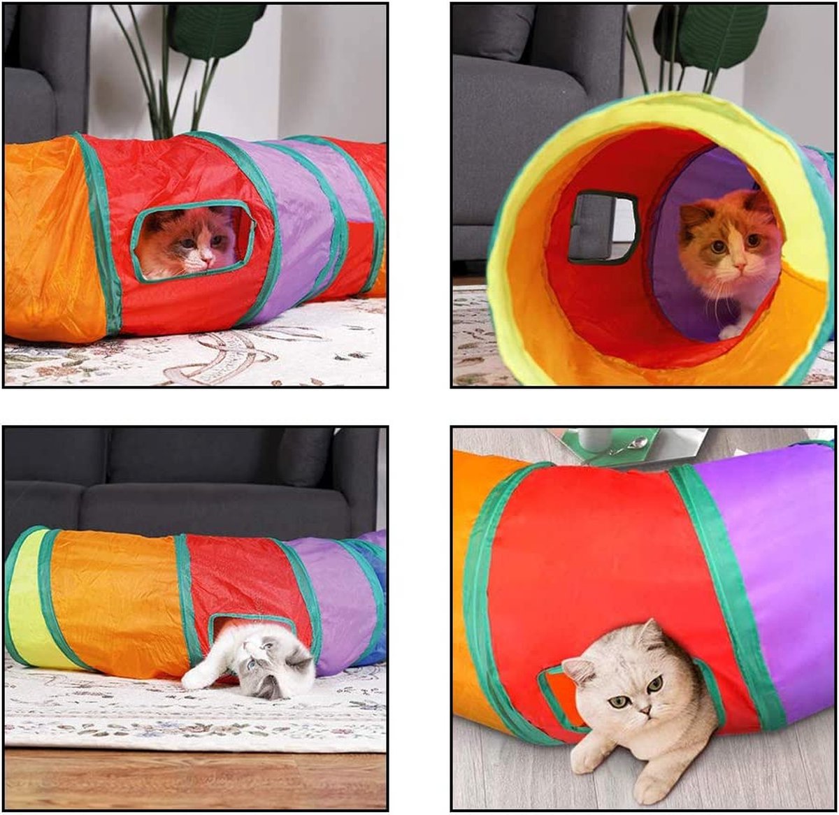 Kattentunnel - Kronkel - Kleur - Konijnentunnel - Speeltunnel - Kattenspeelgoed - Kattenspeeltjes - Kruiptunnel — afbeelding 9