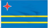 *** Grote Arubaanse Vlag 90x150cm - Vlag Aruba - van Heble® ***