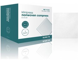 Compresse de gaze Klinion non tissé stérile 4 couches 5x5cm (100 pièces)