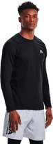 UNDER ARMOUR ColdGear Armour Fitted Crew Lange Mouwenshirt Heren - Black / White - L