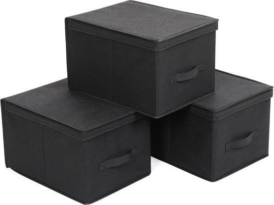 Boîtes de rangement - Boîtes de rangement - Boîtes pliables - paniers - Zwart