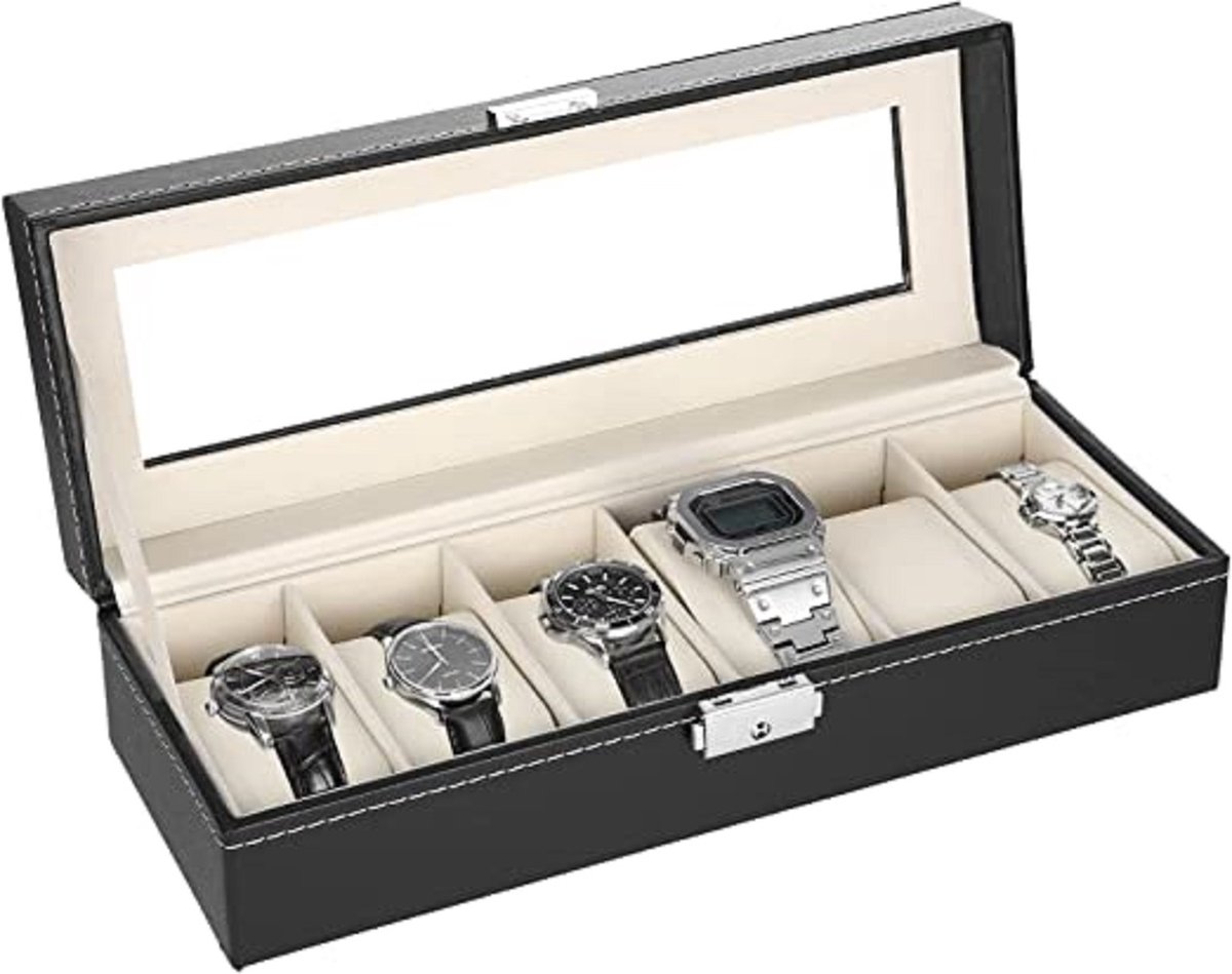 Sutinna Aluminium Horlogedoos, Multifunctionele Sieradendoos Horloge Opbergdoos Voor Mannen Vrouwen 12 Stuks 2295735804