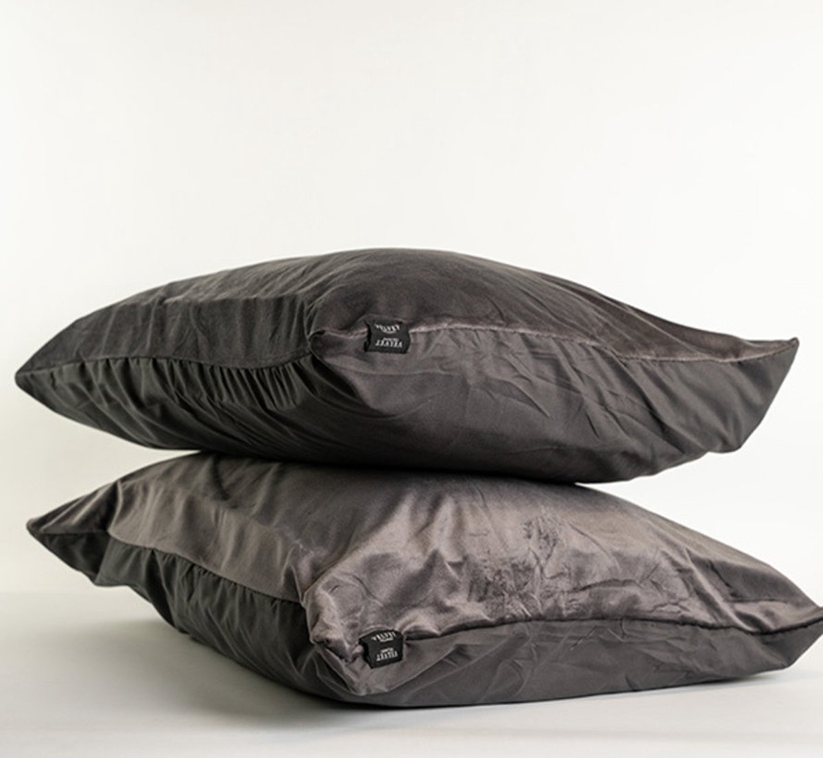 Beau Maison Velvet Kussenslopen (set van 2) Antraciet 60 x 70 cm