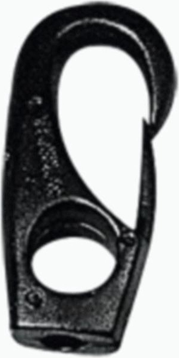 Elastiek haken - Zwart - 6mm
