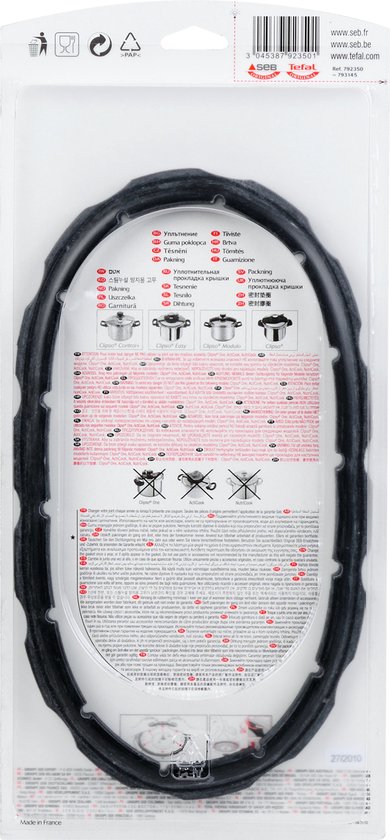 SEB Originele Tefal Vitaly, Kwisto X-PRESS, Sensor 6L Serie Snelkookpan Pakking Seal