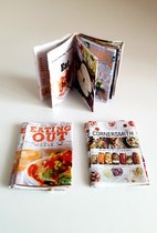 Miniatuur kook tijdschriften 3stuks Schaal 1:12 / Poppenhuisinrichting / poppenhuis accessoires