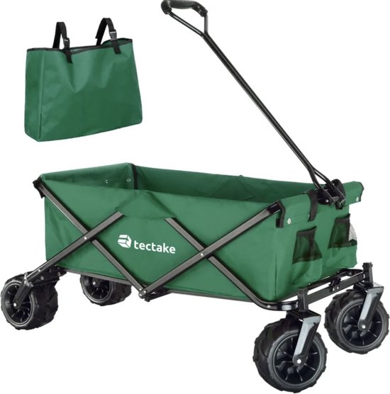Zelsius Bollerwagen | 350 kg Tragkraft, 105 Liter | Grün/Gelb