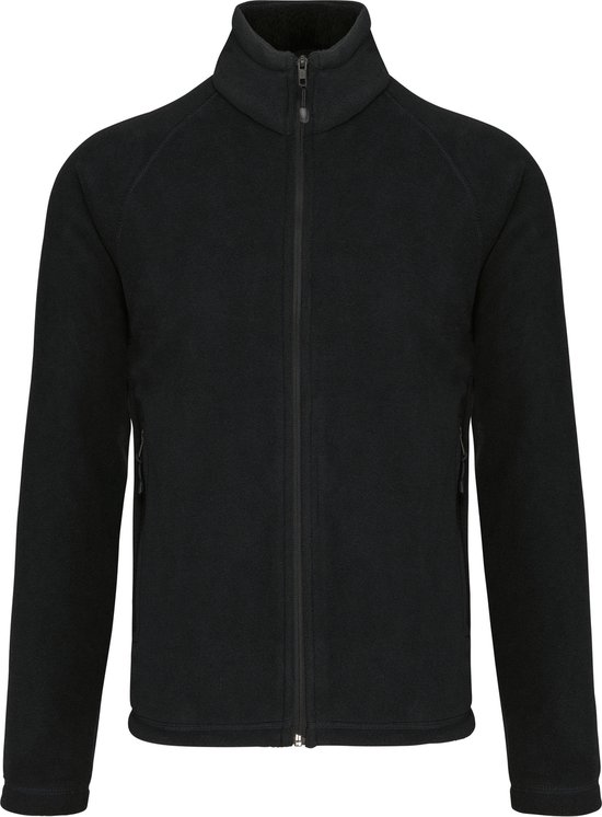 Kariban Microfleece met rits en raglanmouwen heren K917 - Black - XL