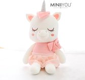 MINIIYOU - Unicorn knuffel Roze Jurkje - Eenhoorn Knuffel