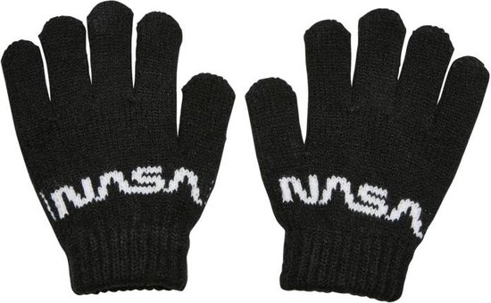 Mister Tee NASA - Knit Winterhandschoenen Kinderen - L/XL - Zwart