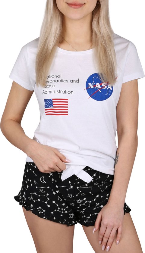 NASA Pyjama d t en coton manches courtes pour femme S bol