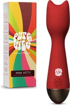 PureVibe® Mini Kitty Clitoris Stimulator en Vibrator - Stil & Discreet - Vibrators voor Vrouwen - Seksspeeltjes - Sex Toys voor vrouwen en koppels - Vibromasseur Femme & Hommes - Bordeaux Rood