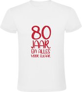 80 jaar en alles voor elkaar Heren T-shirt | verjaardag | jarig | knap | leven | cadeau | kado