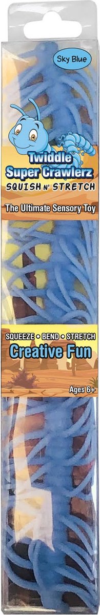 Twiddle Super Crawlerz - Squish n' Stretch - Sky Blue - Fidget Toy