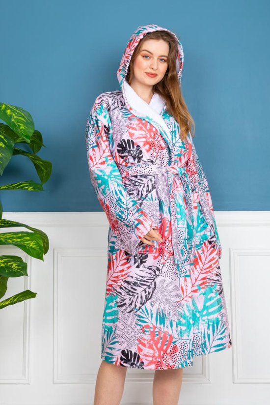 Lubna Home Peignoir Triga SM Peignoir Triga en Katoen Badjas SM