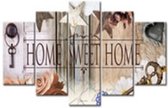 Diamond painting afmeting 45 x 95 cm - 5 Luik - Home sweet Home