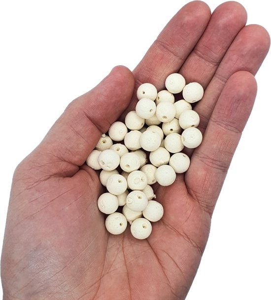 Mini Boilies (pre-drilled) 'White Chococo' 9mm - 50g - Method Feeder Aas/voer - Miniboilies Haakaas van MINI — afbeelding 3