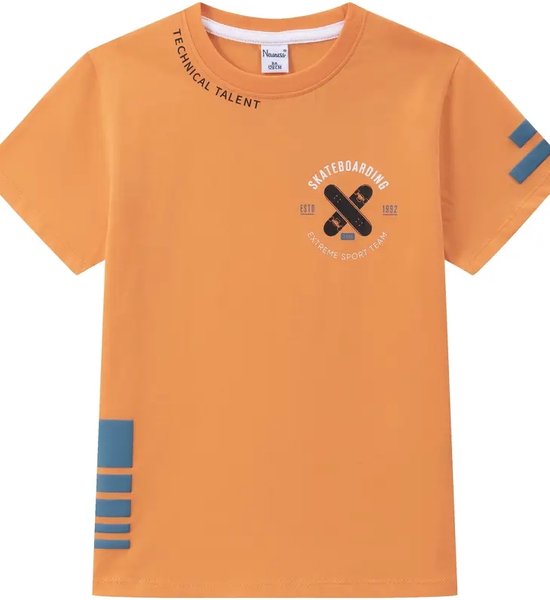 Oranje t-shirt met korte mouwen