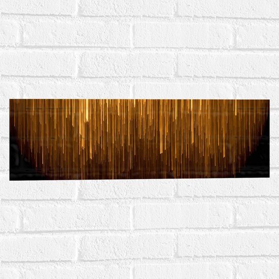 Muursticker - Abstracte Gouden Strepen - 60x20 cm Foto op Muursticker