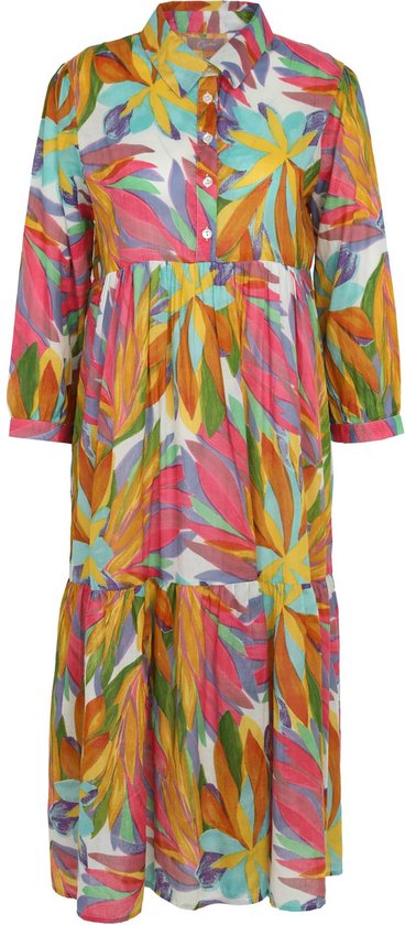 1 jurk- 2 kanten:  100% katoenen dubbelzijdig wrap jurk- retro noga