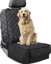 Autovoorstoelhoes voor honden, gewatteerde grond en duurzame hondenstoelhoes, autostoelhoes voor huisdieren, all dubbele waterdichte hondenstoelhoes (auto, vrachtwagen, SUV) (front dog car seat)