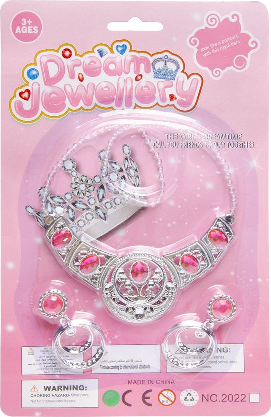 Juwelenset Prinses 2 Stuks - Beauty Set - 5-delig - voor - Tiara - Ring -... | bol.com