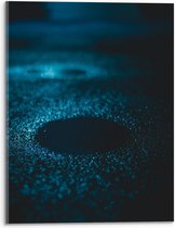 Acrylglas - Abstracte Blauwe Lichtpuntjes - 30x40 cm Foto op Acrylglas (Met Ophangsysteem)