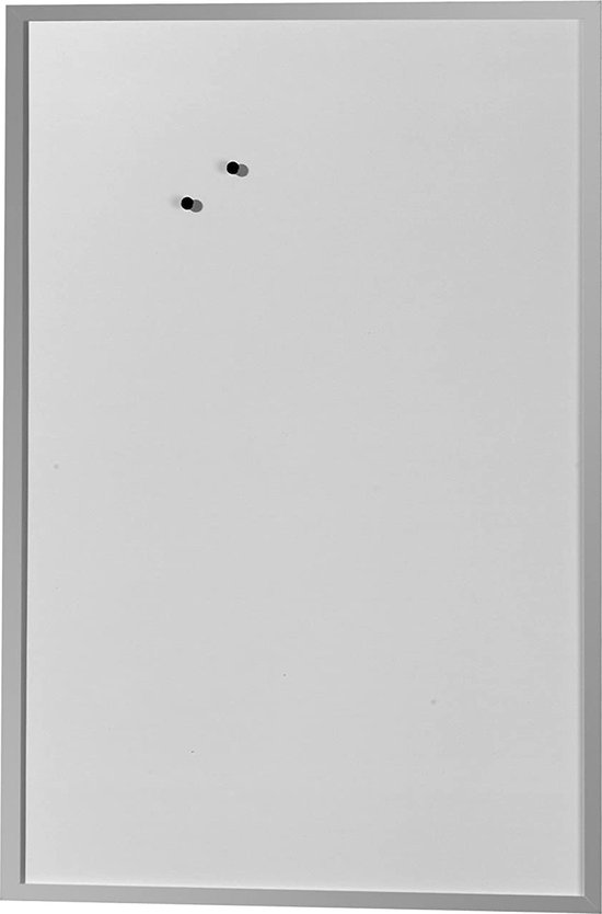 Tableau blanc magnétique 60x80cm cadre bois argenté - RETIF