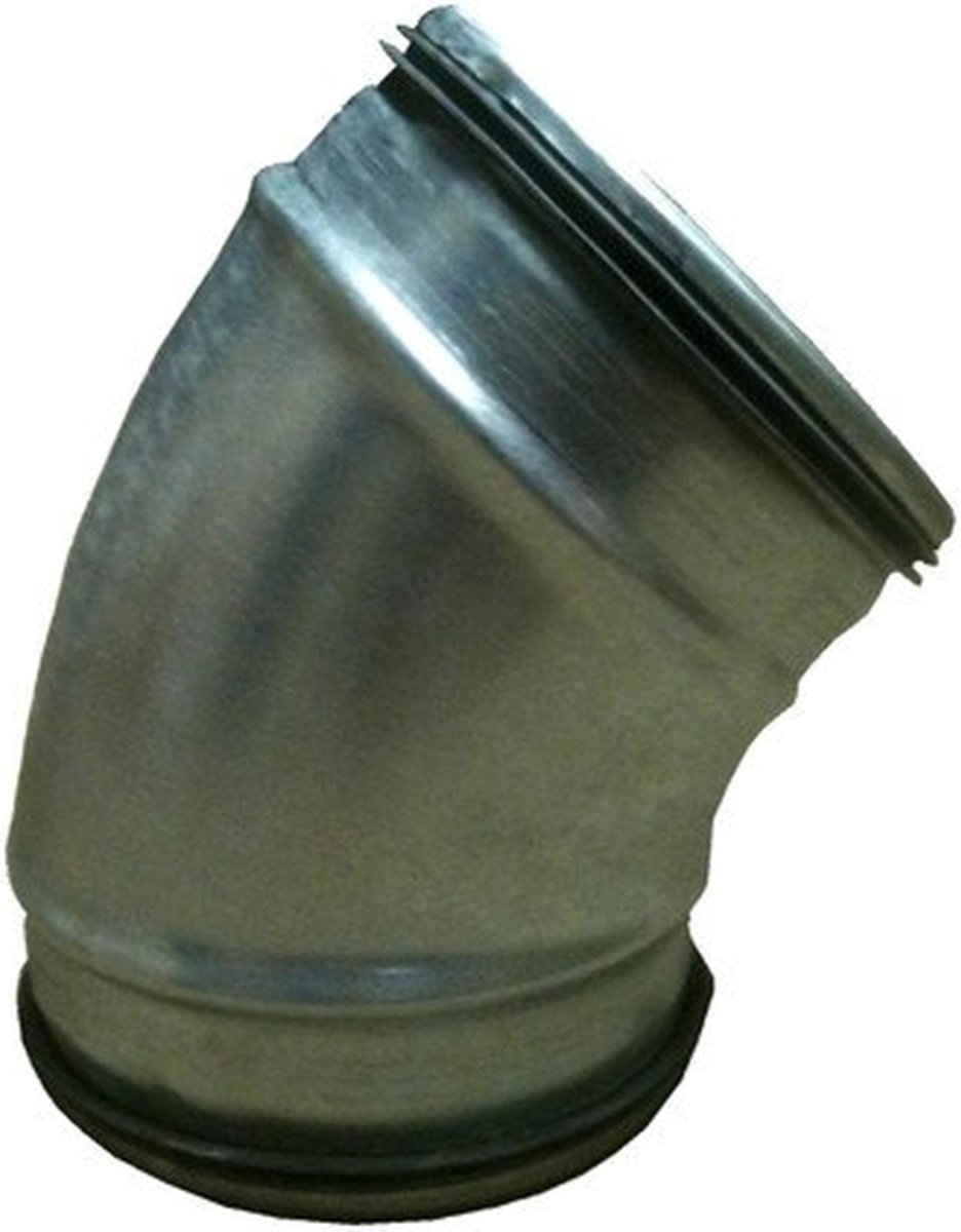 Galva geperste bocht 45 D 200 mm met dubbele dichting