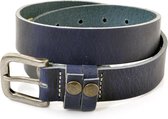 Kidzzbelts Jongenskinderriem Jeans 1883 - Blauw - 75 cm
