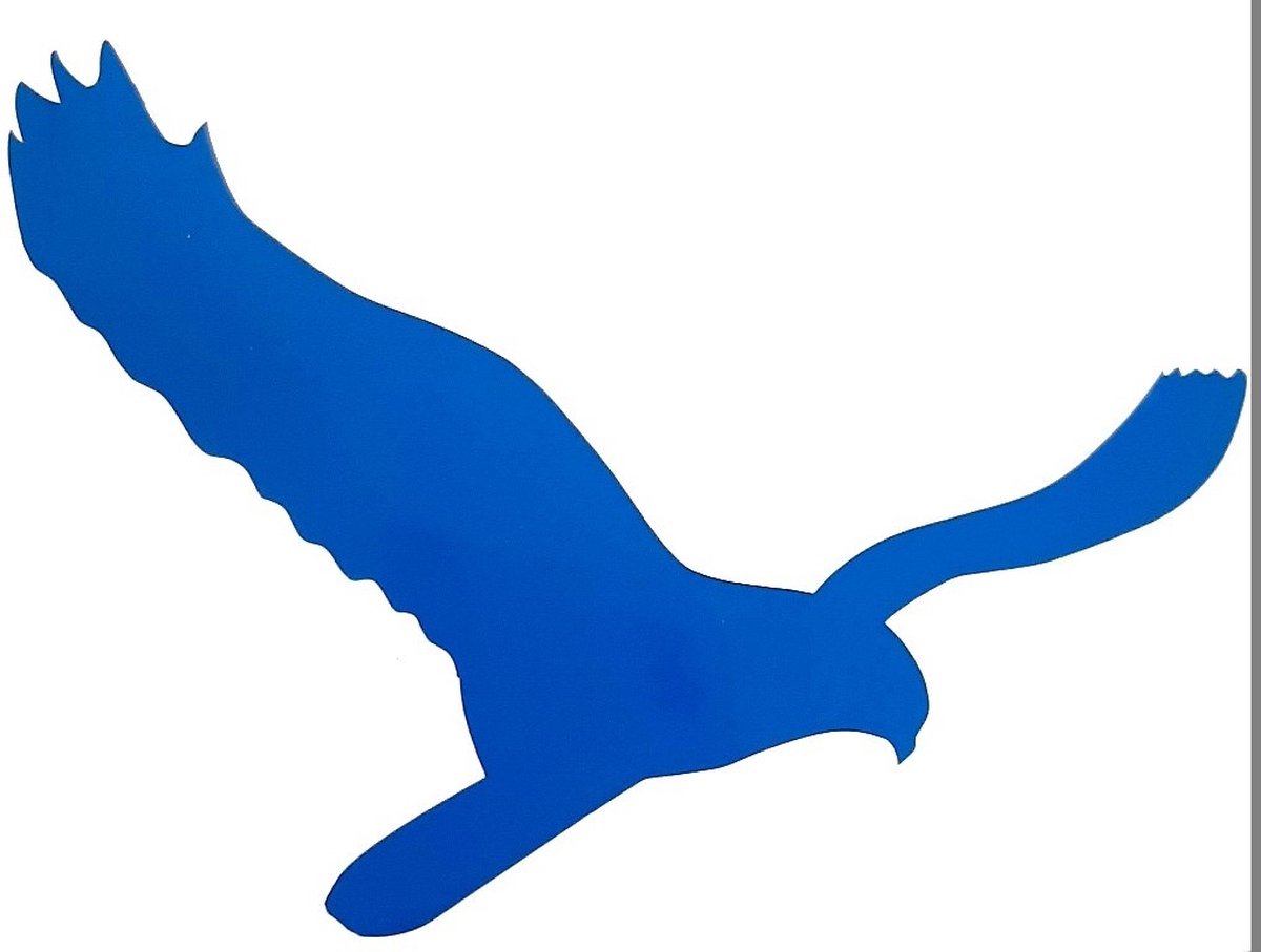 Kiekendief sticker Flevoland - 10cm x 14cm - blauw - geplot uit topkwaliteit avery folie - 2 stuks