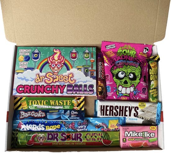 Foto: Amerikaans snoep en chocolade pakket 10 delig amerikaans snoep snoep box american candy amerikaans snoep pakket usa snoep amerikaans snoep box amerikaanse snacks cheetos m m mystery box sinterklaas en kerst cadeau