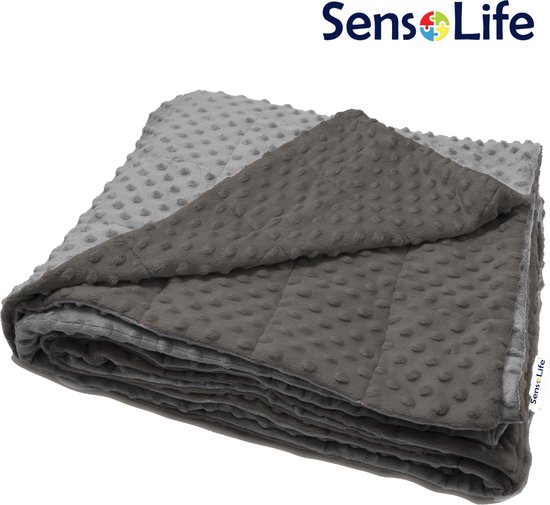 SensoLife Verzwaringsdeken voor kinderen - 7 kg - 140x200cm - Minky - Weighted blanket