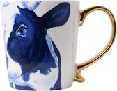 Mok - Koe - 300 ml - Delfts blauw - Hollandse cadeautjes - Boerenbont - boerderij