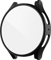 Strap-it Hard case bescherming - Stevig PC hoesje met glasplaat geschikt voor Samsung Galaxy Watch 5 40mm - zwart