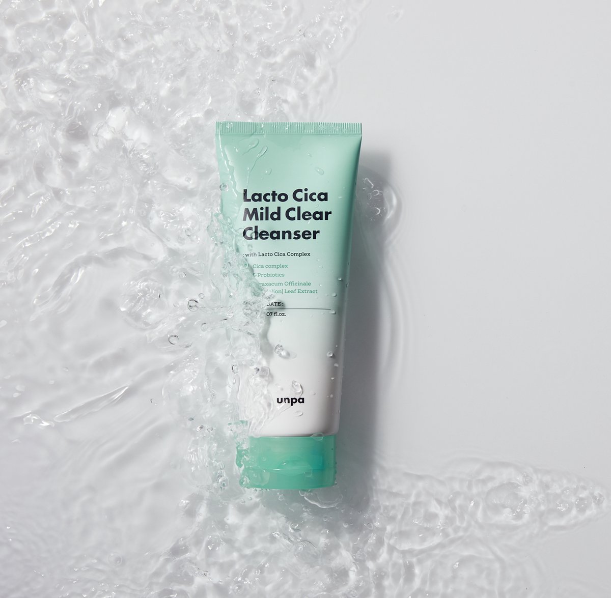 Unpa - Lacto Cica Mild Clear Cleanser 150ml - Gezichtsreiniger - Vochtinbrengende Reinigingsschuim - Moisturizing Cleansing Foam - Vette Huid - Zachte hypoallergene gezichts en huidreiniging voor de gevoelige huid