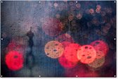 Muurdecoratie Abstract - Druppels - Kleuren - Regen - 180x120 cm - Tuinposter - Tuindoek - Buitenposter