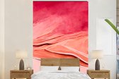 Behang - Fotobehang Abstract - Roze - Pastel - Vormen - Breedte 195 cm x hoogte 300 cm - Behangpapier