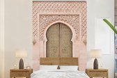 Marokkaanse deur - Roze - Kunst - Poort - Behangpapier