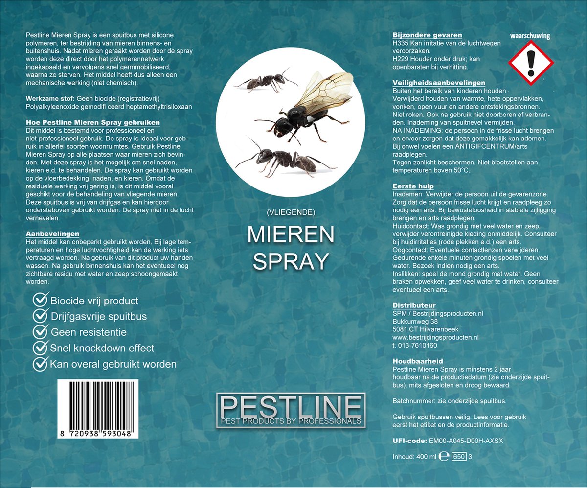 Pestline Spray anti-puces ; contre les puces - Pour lutter contre les puces  - Spray