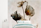 Vintage - Bloemen - Planten - Abstract - Behangpapier
