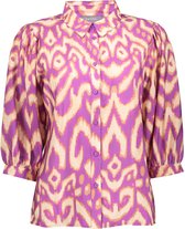 Geisha Blouse Blouse Ikat Print 33462 20 Cassis/sand Combi Dames Maat - S