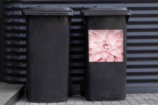 Container sticker Bloem - Roze - Natuur - Plant - 40x40 cm - Kliko sticker